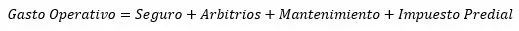 gasto operativo formula